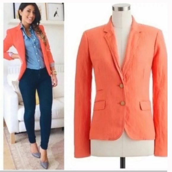 J. Crew Jackets & Blazers - J.Crew Schoolboy Blazer Jacket 4 Coral Pink 37852
